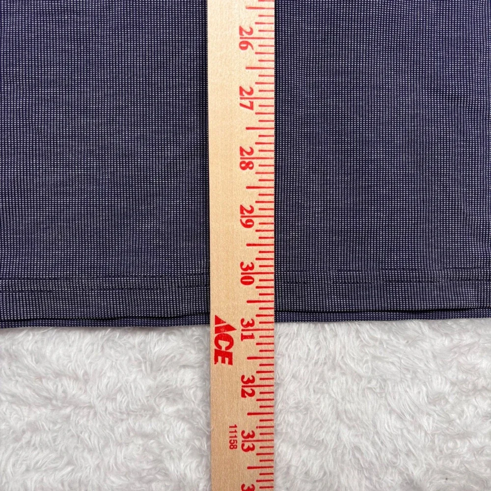 Rhone Delta Pique Polo Golf Shirt XL Navy Purple‎ Geometric Stripe Performance